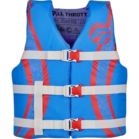 Full Throttle 11220060000226 Nylon Life Vest, Youth, purple, 55-88 lbs. - image 3