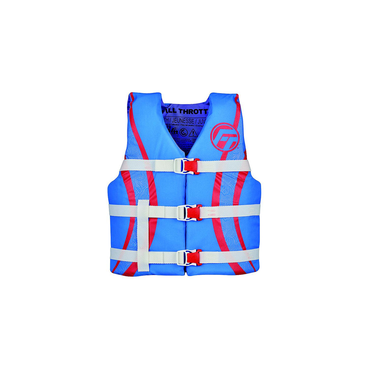 Full Throttle 11220060000226 Nylon Life Vest, Youth, purple, 55-88 lbs. - image 4
