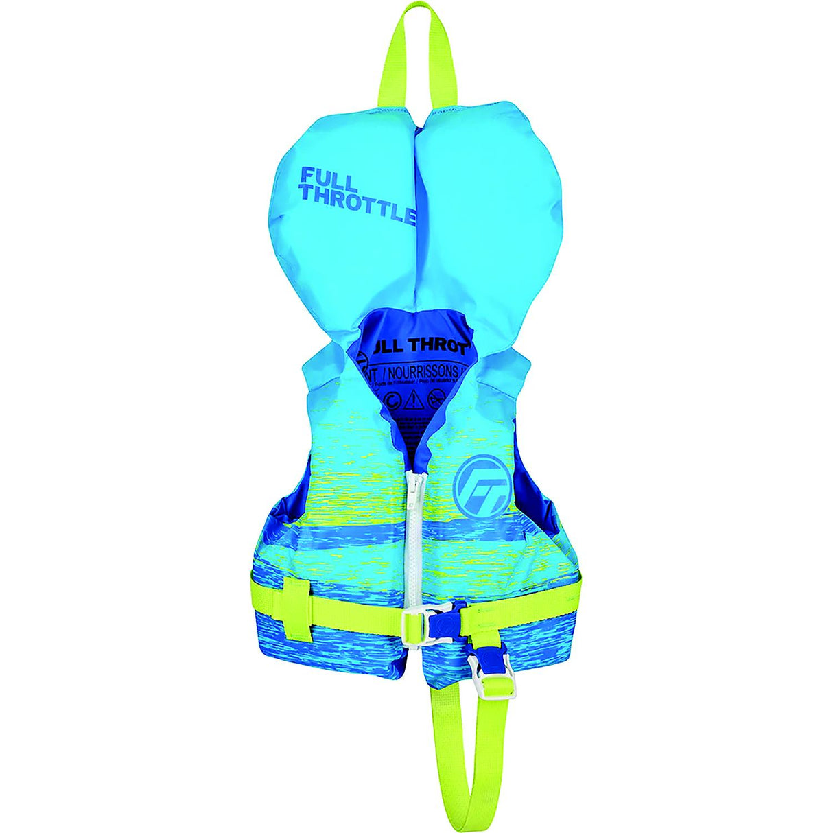 Full Throttle Infant Nylon Life Jacket - Aqua/Neon Green [112400-500-000-26] - official Full Throttle product image 4