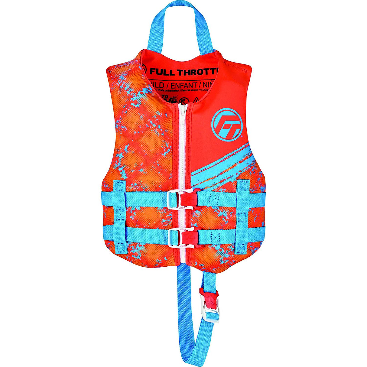 Full Throttle 14210020000126 Rapid-Dry Life Vest, Orange, Child, 55-88 lbs. - image 3