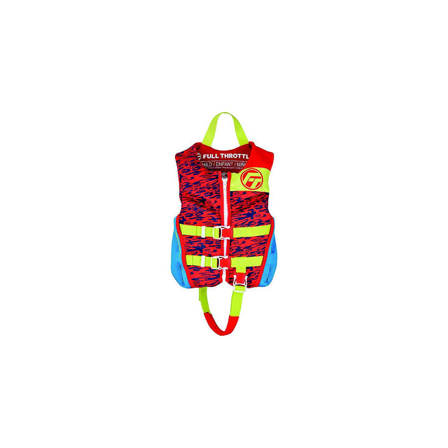 Full Throttle 14250010000126 Rapid Dry Flex Back Life Vest, Red, Child, 33-55 lbs. - image 1