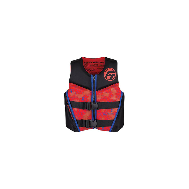 Full Throttle 14250010000222 Rapid Dry Flex Back Life Vest, Youth, Red - image 1