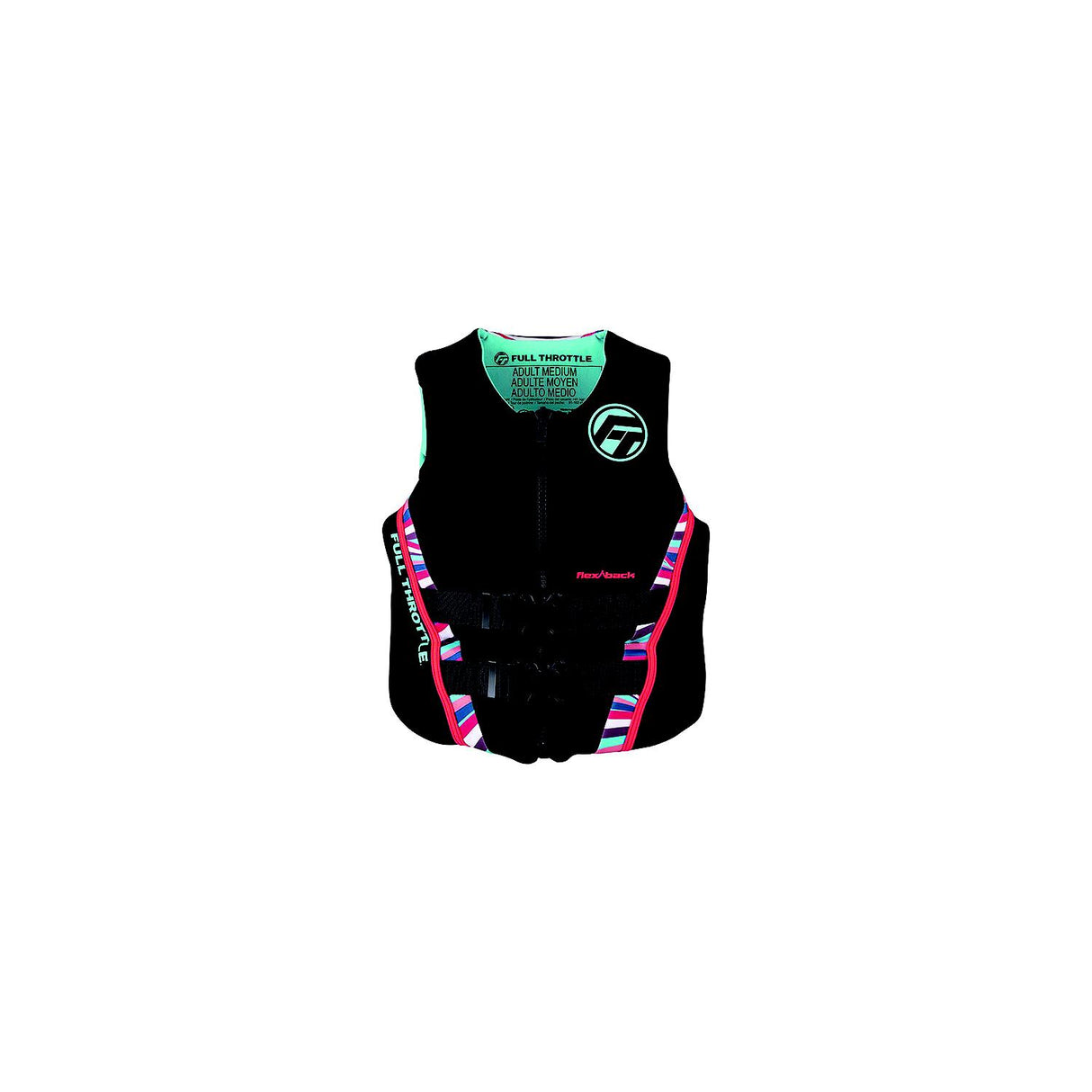 Full Throttle 14250010583022 Women's Adult Rapid-Dry Flex Back Vest, Pink, Med. - image 1