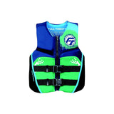 Full Throttle 14250050500926 Rapid Dry Flex Back Life Vest, Aqua, Youth, 77-125 lbs. - image 2
