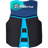 Full Throttle 14250050500926 Rapid Dry Flex Back Life Vest, Aqua, Youth, 77-125 lbs. - image 3