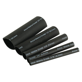 Ancor Adhesive Lined Heat Shrink Tubing (ALT) (Wire Range: 16-10 AWG, Length 6", Black) - 303106 - image 1