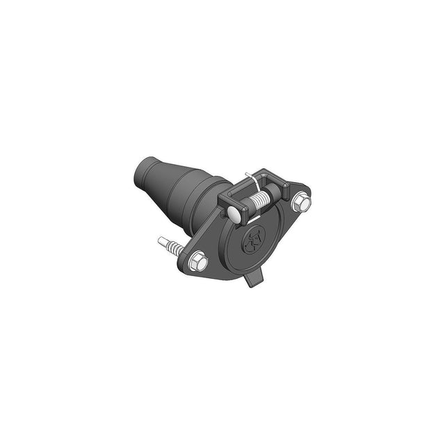 Blue Ox BX88413 6 Pin Connector, Baseplate Socket, Black Plastic - image 1