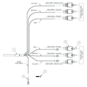 Blue Ox® BX88442 Progressive Lit Vehicle Tail Light Wiring Kit - image 1
