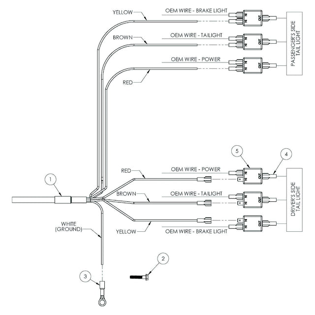 Blue Ox® BX88442 Progressive Lit Vehicle Tail Light Wiring Kit - image 1
