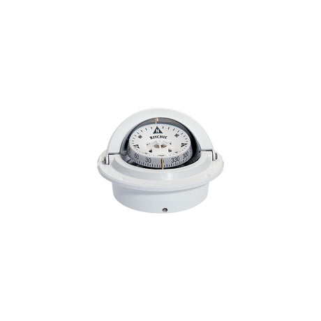 Ritchie Navigation Voyager Compass-Flush Mount, Combi Dial, White - F-83W