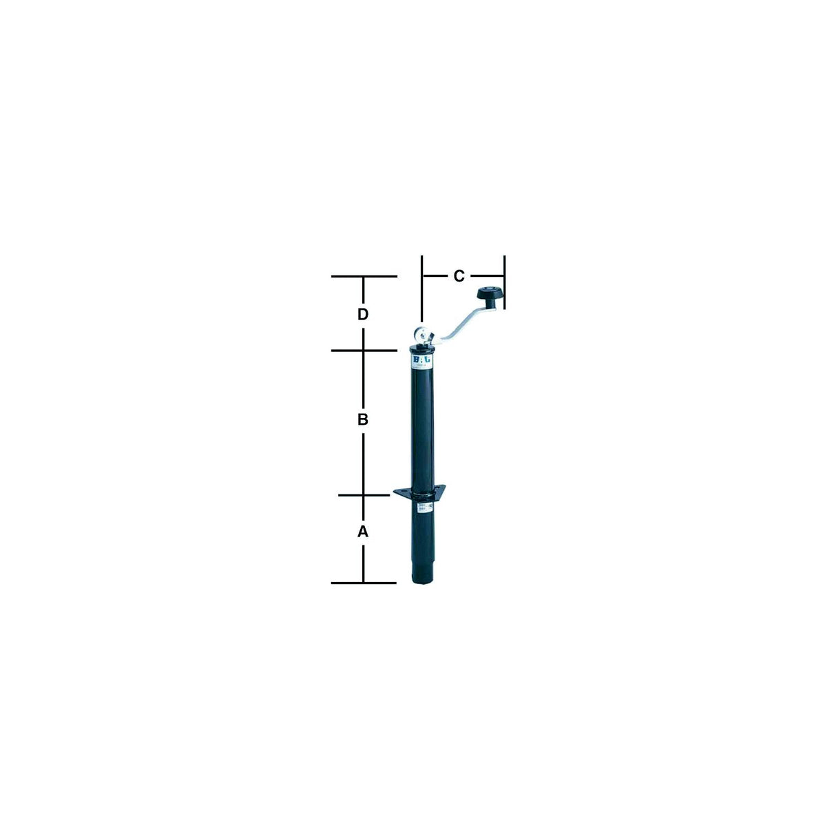 Bal Products 29033Bl Top Wind A-Frame Screw 5,000 lb Capacity Tongue Jack for RV Trailers - 29033B