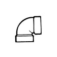 Bristol Products 1/4 BEND VENT 1 1/2IN ABS BELL RV RVX - 632201 - image 1