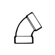 Bristol Products 60 ELBOW 1 1/2IN ABS BELL RV RVX - 632601 - image 1