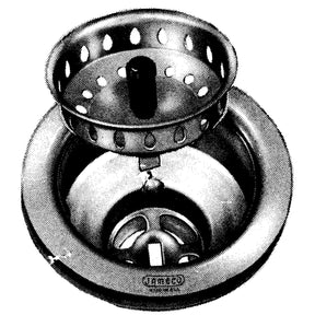 Bristol Products 3 1/2" SINK STRAINER SS RING BELL RV RVX - 65JN10081 - image 1