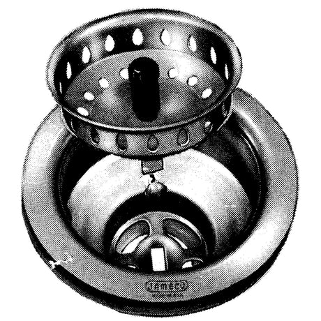 Bristol Products 3 1/2" SINK STRAINER SS RING BELL RV RVX - 65JN10081 - image 1