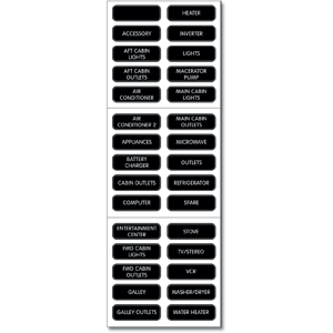 Blue Sea Systems Blue Sea 8031 AC Panel Basic 30 Label Set