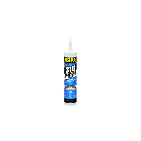 Boss Products 137616 315 Silicone Adhesive/Sealant, Clear, 10.1 oz. Cartridge - image 1