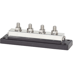 Blue Sea Systems Blue Sea 2104 PowerBar 600AMP Cable Connector 4 x 3/8 16 Stud Terminal