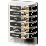 Blue Sea Systems Blue Sea 5018 ST Glass Fuse Block w/out Negative Bus - 6 Circuit