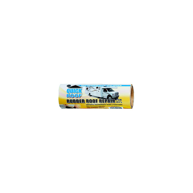 CoFair Products, Inc - Quick Roof RQR624 Instant Waterproofing For Rubber Roofs, Black Adhesive/White EPDM, 6" x 24" - image 1