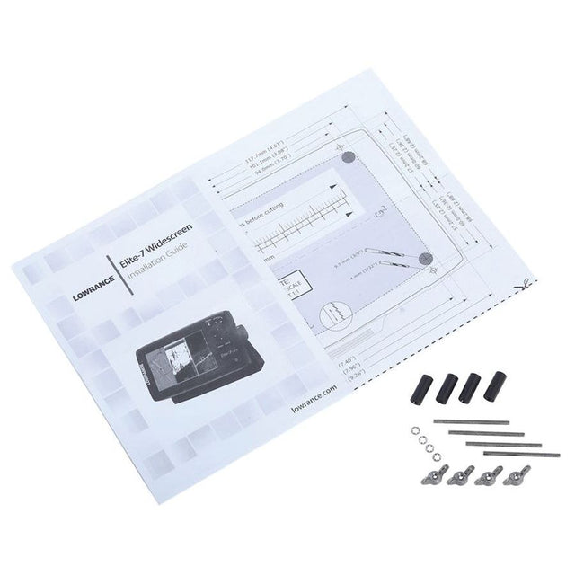 Lowrance Elite 7 Flush Mount Kit - 000-10979-001 - image 1