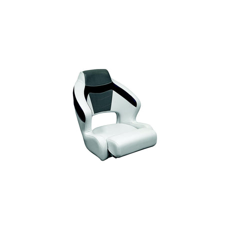 Wise Seating Wise 33381773 Baja XL Bucket Seat w/ Flip Up Bolster, Brite White/Grey/Midnight - 3338-1773