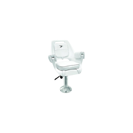 Wise Seating Wise Deluxe Pilot Chair w/Padded Arm Rests & Cushions, White - 8WD007-710