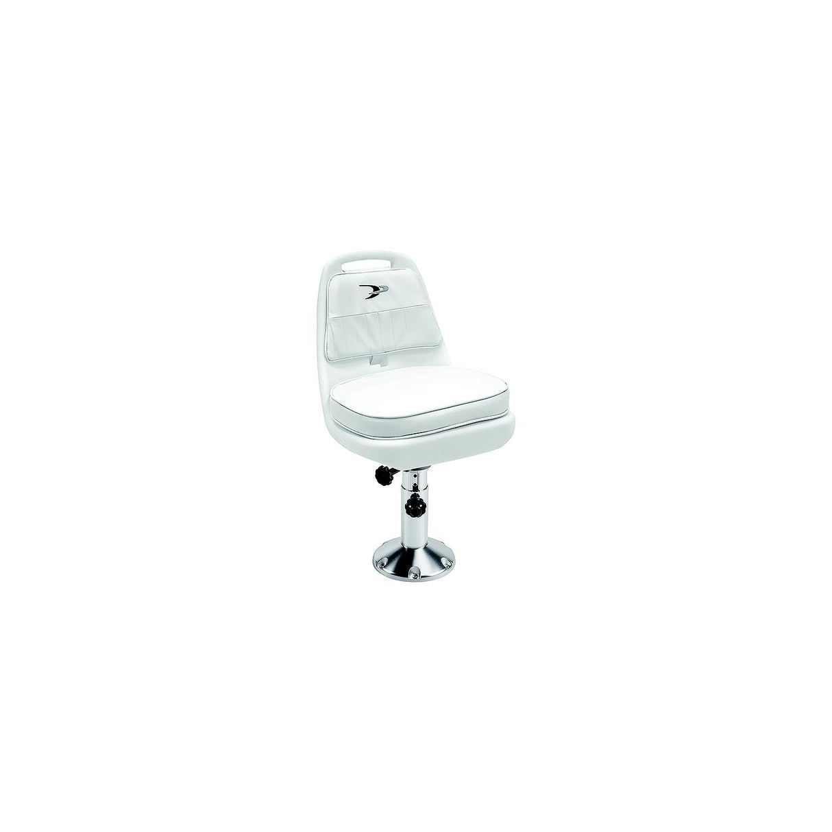 Wise Seating Wise Standard Pilot Chair Package With Chair, Cushions, Mounting Plate, Pedestal and Seat Spider - White - 8WD013-7-710