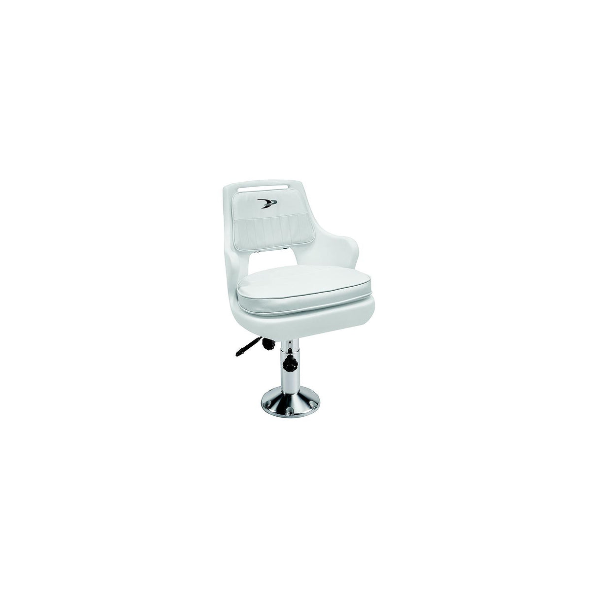 Wise Seating Wise Standard Pilot Chair Package With Chair, Cushions, 12 to 18" Adjustable Pedestal and Seat Slide - White - 8WD015-6-710