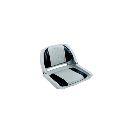 Wise Seating Wise WD139LS012 Deluxe Molded Plastic Fold-Down Seat w/Cushions, Gray/ Charcoal Cushion - WD139LS012
