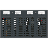 Blue Sea Systems Blue Sea 8086 AC 3 Sources +12 Positions/DC Main +19 Position Toggle Circuit Breaker Panel - White Switches