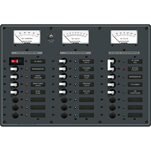 Blue Sea Systems Blue Sea 8084 AC Main +6 Positions/DC Main +15 Positions Toggle Circuit Breaker Panel - White Switches