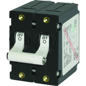 Blue Sea Systems Blue Sea 7240 A-Series Double Pole Toggle - 40AMP - White