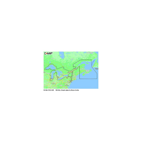 Lowrance C-Map MNAY201MS Reveal Chart, Great Lakes to Nova Scotia - M-NA-Y201-MS - official Lowrance product image 3