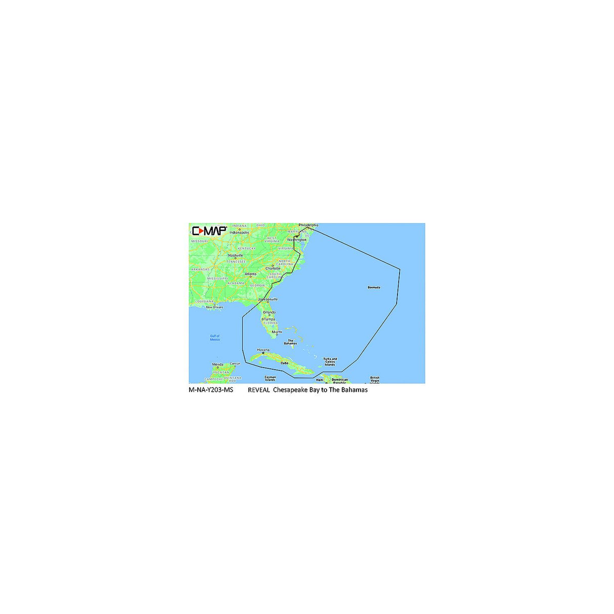 Lowrance C-Map MNAY203MS Reveal Chart, Chesapeake Bay to The Bahamas - M-NA-Y203-MS - official Lowrance product image 3