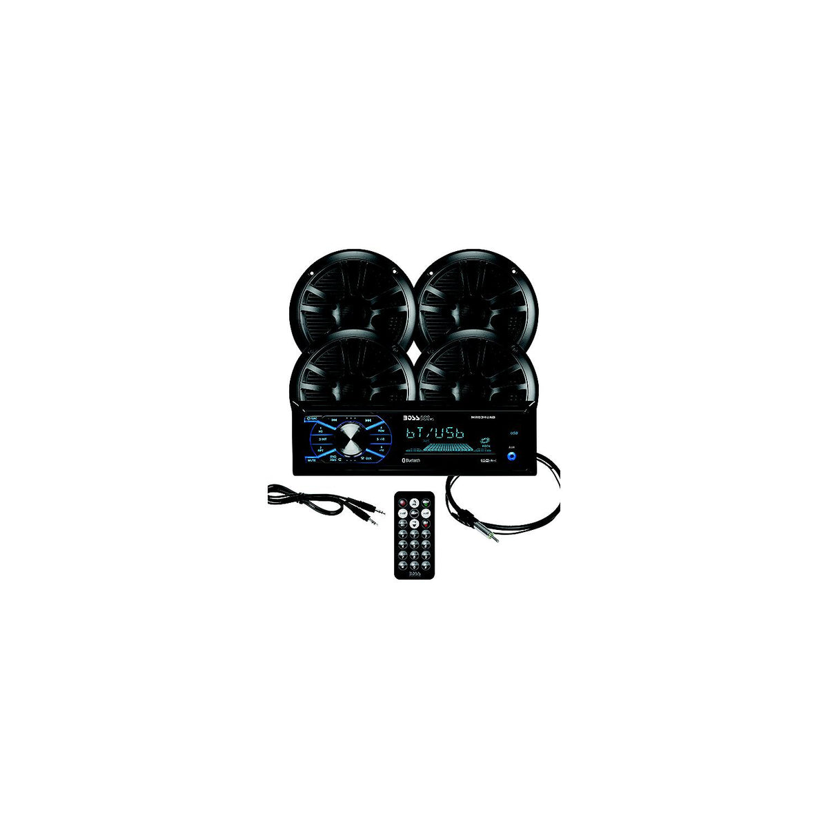Boss Audio MCBK634B.64 Kit w/MR634UAB, 4 MR6B Speakers, MRANT10 Antenna [MCBK634B.64] - official Boss Audio Systems product image 2