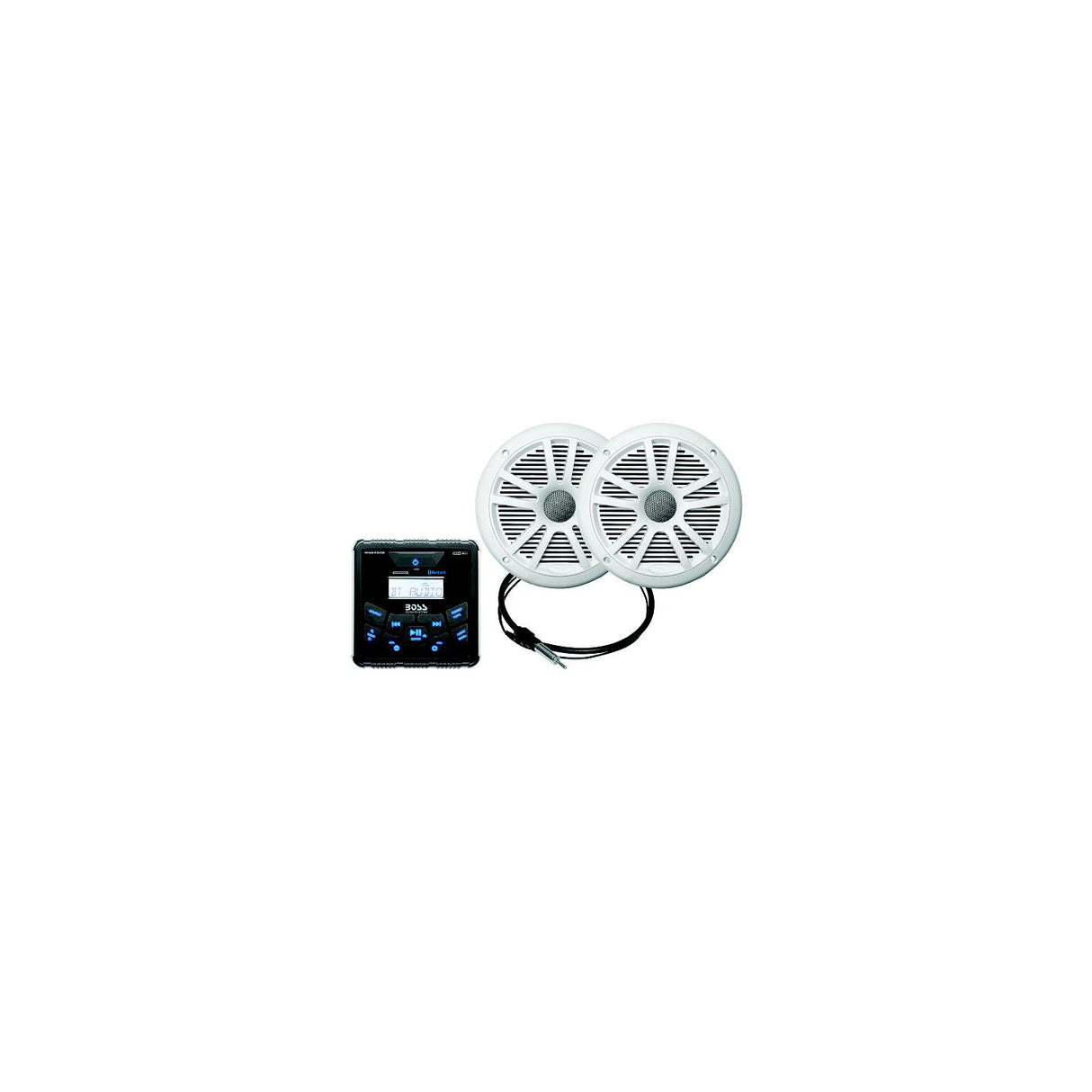 Boss Audio Systems Boss Audio MCKGB450W6 Bluetooth® In-Dash Marine Gauge Receiver W/ 6-1/2" Marine Speakers - MCKGB450W6