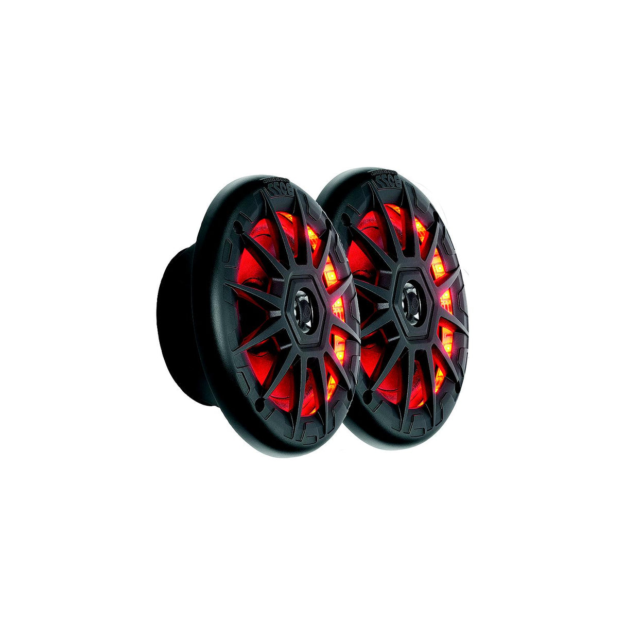 Boss Audio Systems BOSS MRGB55B 5-1/4" 2 Way Weatherproof LED Marine Full Range Speakers, Black, 1 pr. - MRGBB55B