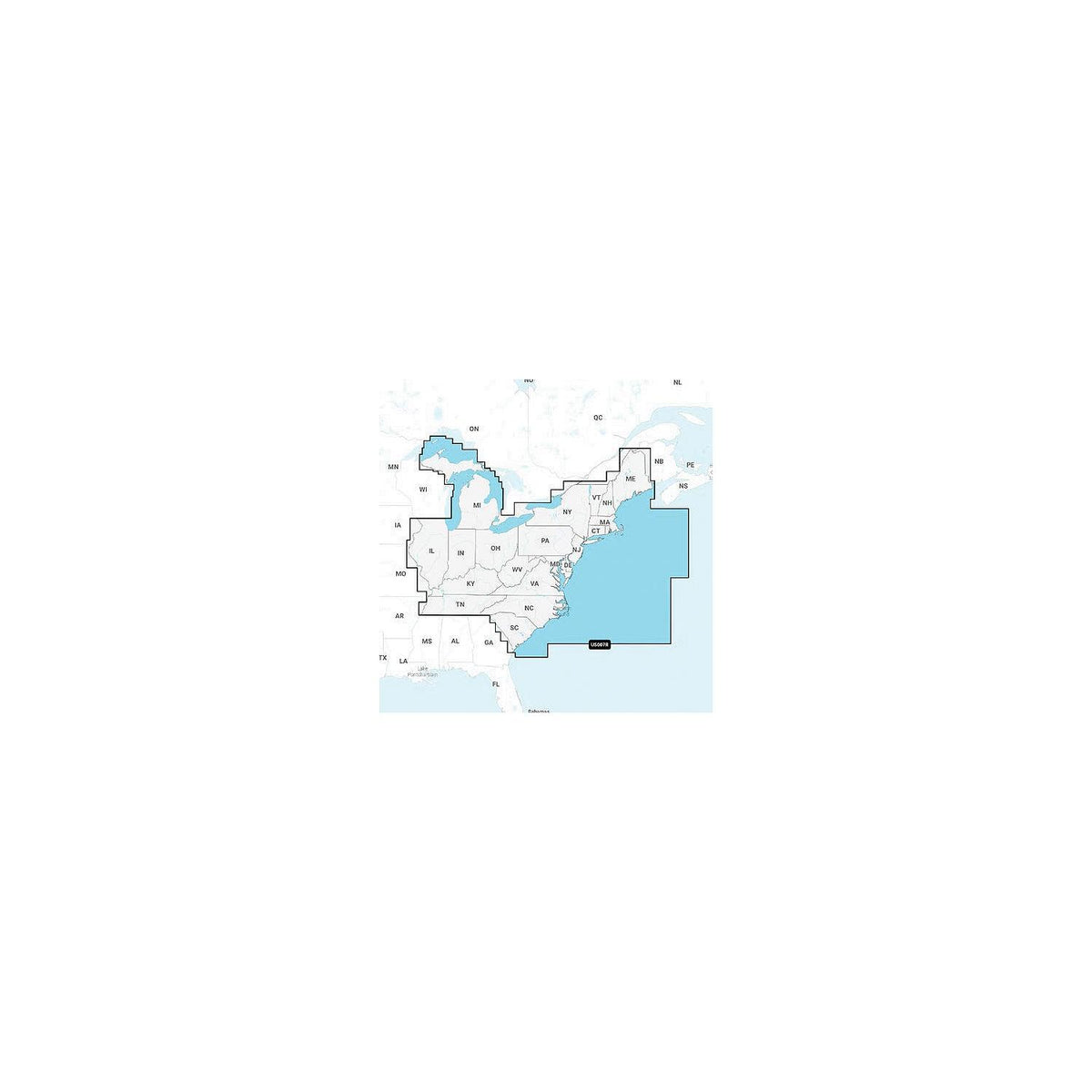 Navionics NAUS007R - U.S. East - Navionics+ [010-C1370-30] - official Navionics product image 2