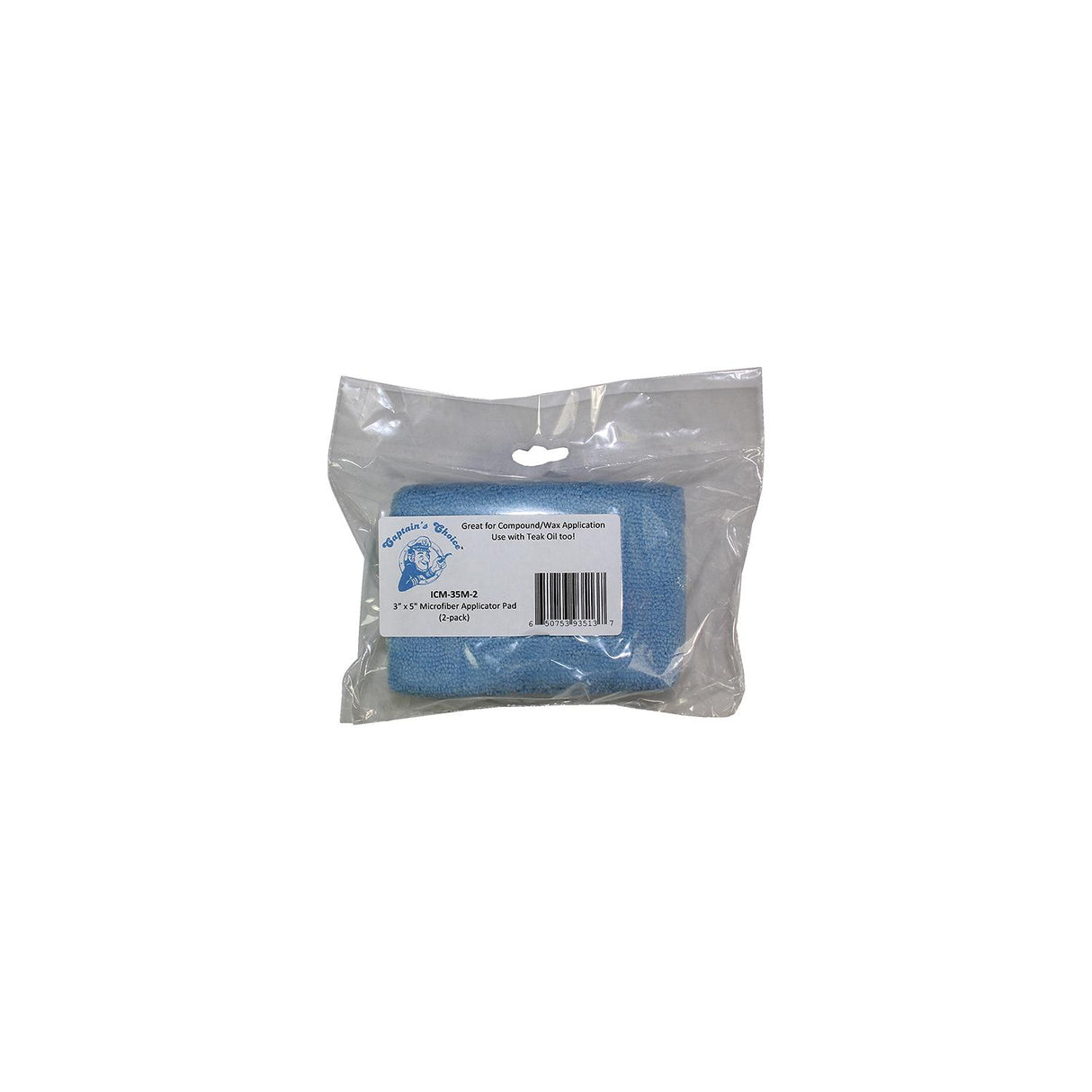 Captain's Choice Microfiber Wax Applicator - ICM-35M-2