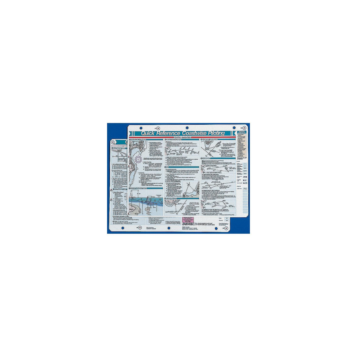 Davis Quick Reference Coastwise Piloting Card [126] - official Davis Instruments product image 2