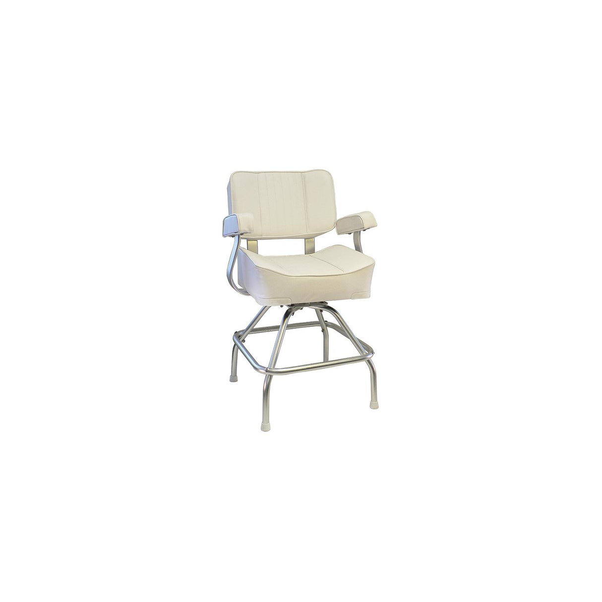 Springfield Marine Springfield 1020003 Deluxe Captain's Seat With Stand, White - 1020003