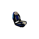 Springfield Marine Springfield 1061069B Skipper Premium High Back Fold Down Seat, Blue/Gray - 1061069-B - official Springfield Marine product image 2