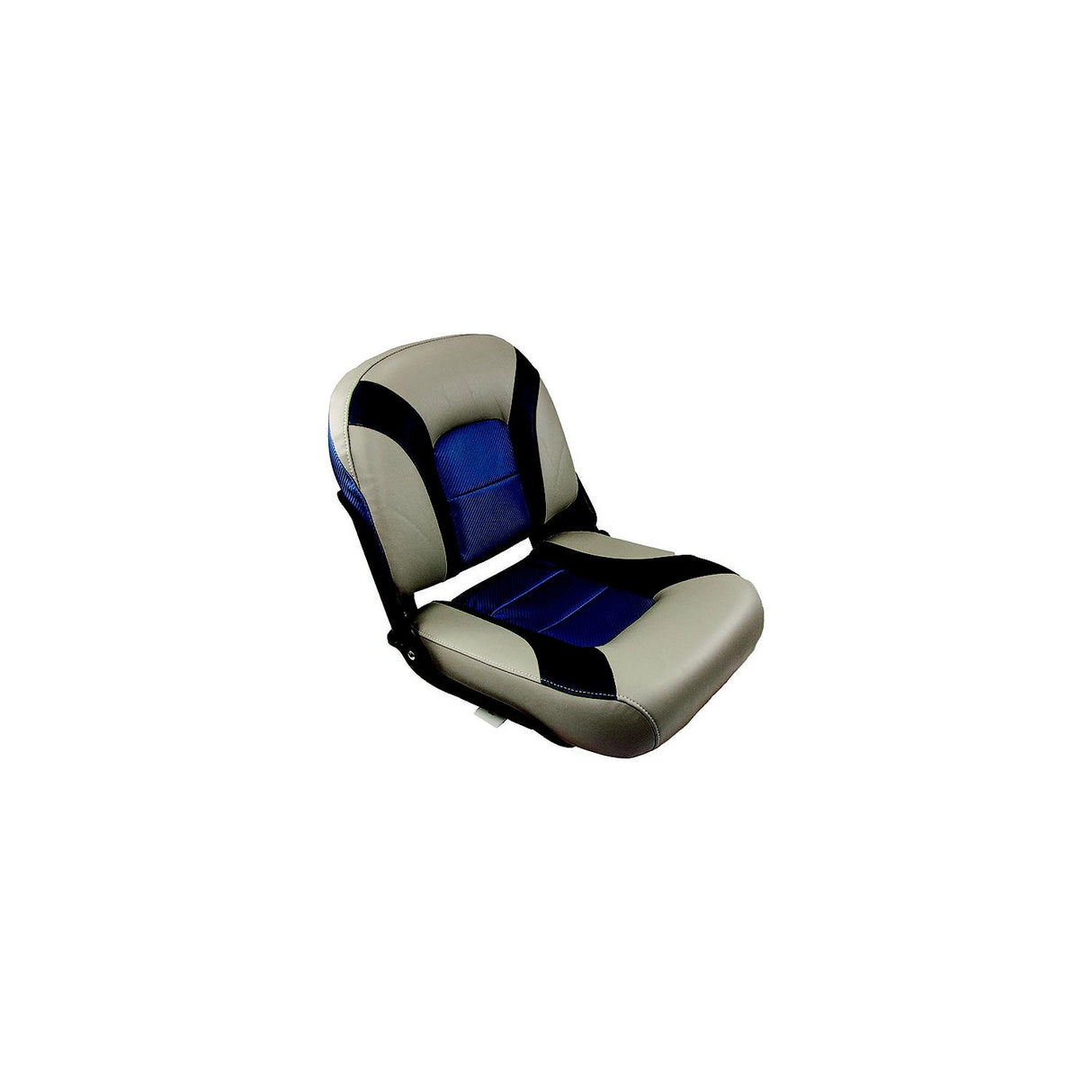 Springfield Marine Springfield 10610791 Skipper Low Back Fold Down Seat, Blue & Gray - 1061079-1