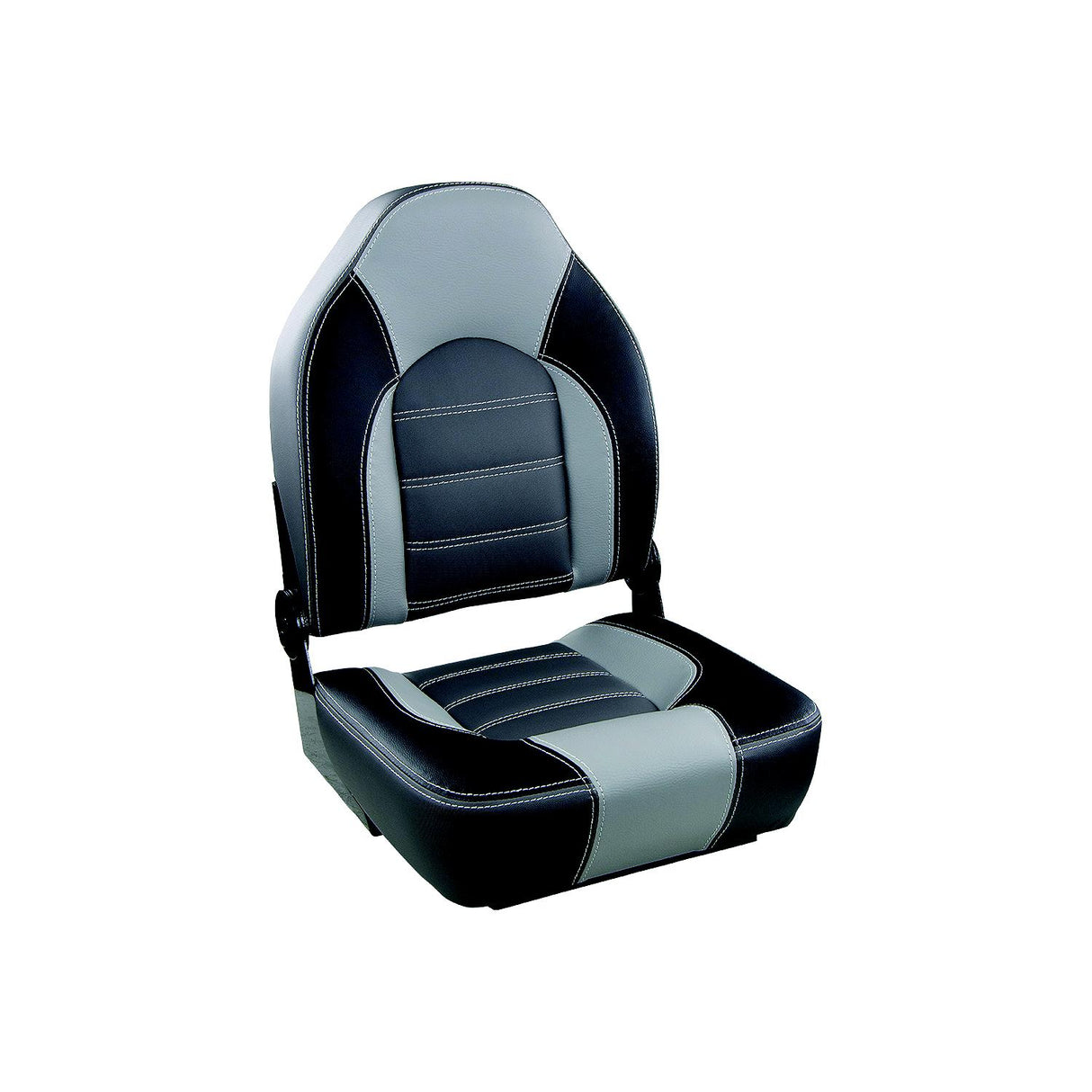 Springfield Marine 106202501 Premium Folding High-Back Seat, Gray/Charcoal - 1062025-01
