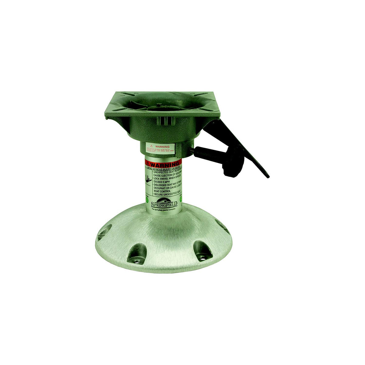 Springfield Marine 1250309L 2-3/8" Explorer Fixed-Height Pedestal with Locking Swivel, AD, Anodized, 9" - image 1