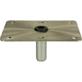 Springfield Marine 1630004 Kingpin™ Threaded Rectangular Steel Base, Satin Finish, 6" x 8" Stainless Steel - image 1