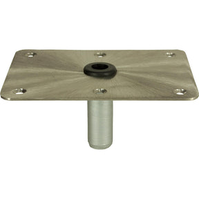 Springfield Marine 1630004 Kingpin™ Threaded Rectangular Steel Base, Satin Finish, 6" x 8" Stainless Steel - image 1