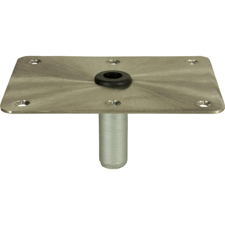 Springfield Marine 1630004 Kingpin™ Threaded Rectangular Steel Base, Satin Finish, 6" x 8" Stainless Steel - image 1