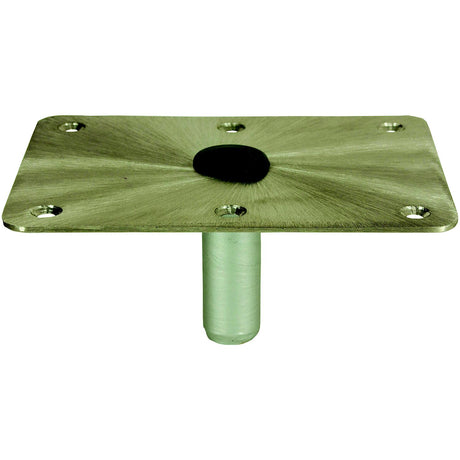 Springfield Marine 1630004 Kingpin™ Threaded Rectangular Steel Base, Satin Finish, 6" x 8" Stainless Steel - image 2